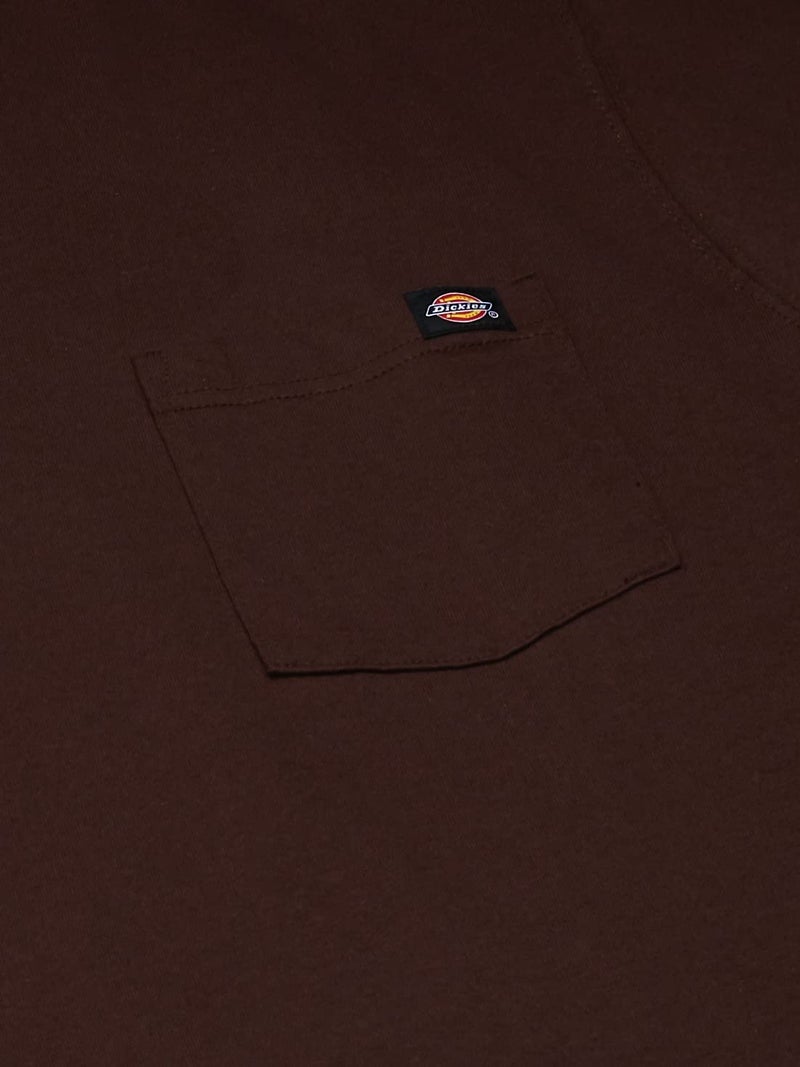 Dickies Men's Heavyweight Crew Neck Short Sleeve Tee Big, Chocolate, Large Tall - Image 3