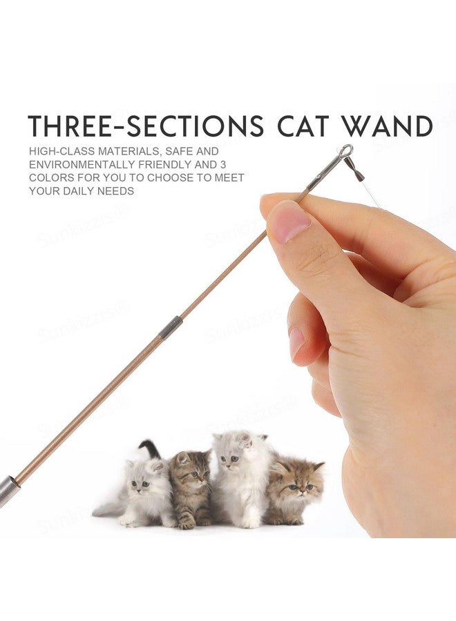 Sunkizzrs® Cat Toys - Interactive Toy Set with Retractable Teaser Wands and Feather Toys - Activity Toys to Exercise Cats and Kittens (1 Retractable Stick + 2 Feather Balls) - Image 4