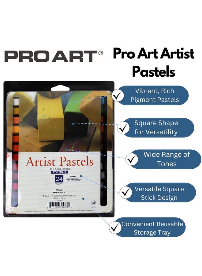 Pro Art Artist Pastel 24 Portrait Color Set Assorted Count - Image 2