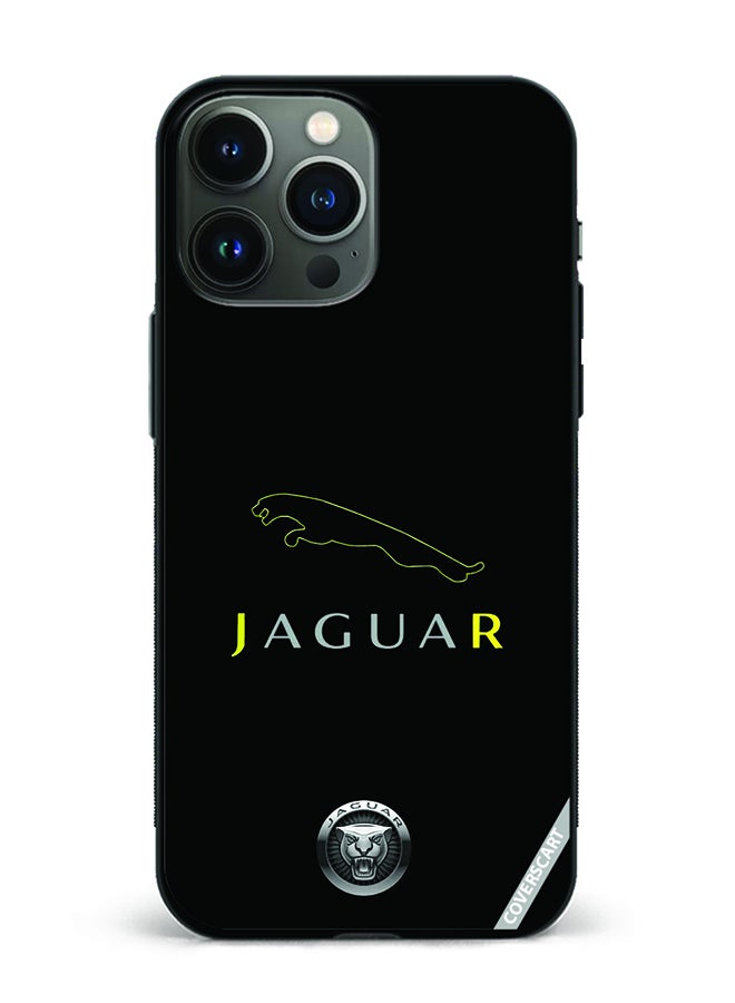 COVERSCART Protective Case Cover For Apple iPhone 14 Pro Max Jaguar Design Black