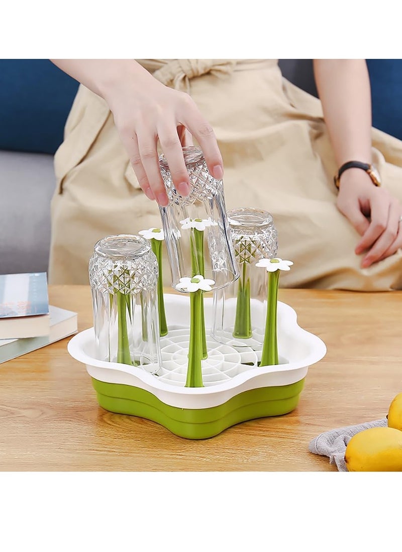 Baby Bottle Drying Rack: Vertical Bottle Dryer Rack Holder - Space Saving Standing Drying Rack for Baby Bottles and Pump Part Cleaning，Compact Size with Large Capacity