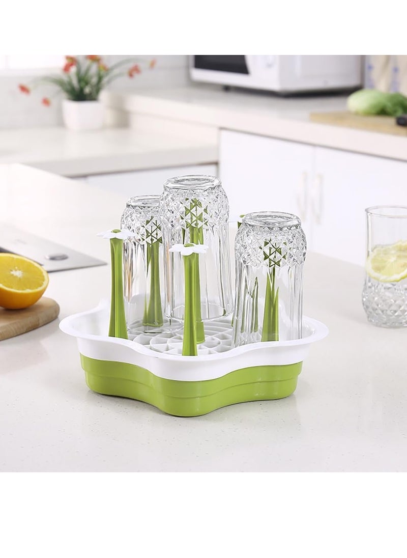 Baby Bottle Drying Rack: Vertical Bottle Dryer Rack Holder - Space Saving Standing Drying Rack for Baby Bottles and Pump Part Cleaning，Compact Size with Large Capacity
