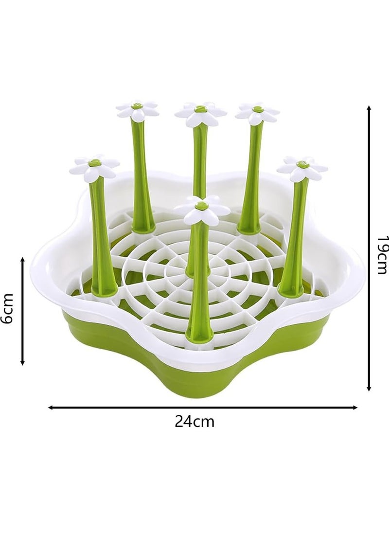 Baby Bottle Drying Rack: Vertical Bottle Dryer Rack Holder - Space Saving Standing Drying Rack for Baby Bottles and Pump Part Cleaning，Compact Size with Large Capacity