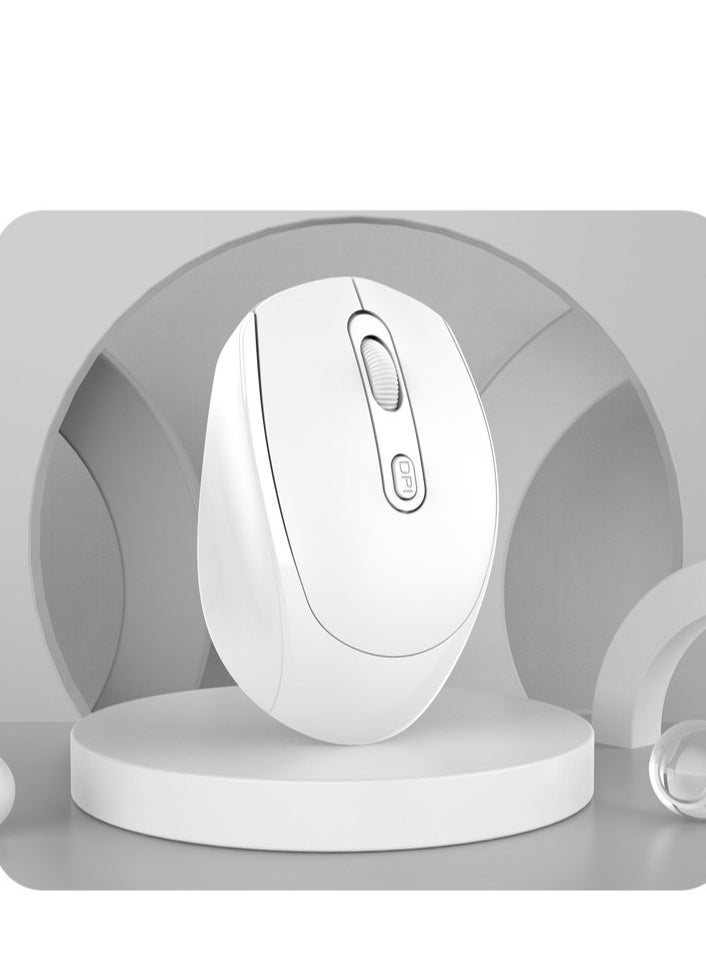 GULFLINK M107 2.4G Wireless Mouse Ergonomic Office Mouse with 3-gear Adjustable DPI Built-in 500mAh White  - Image 3