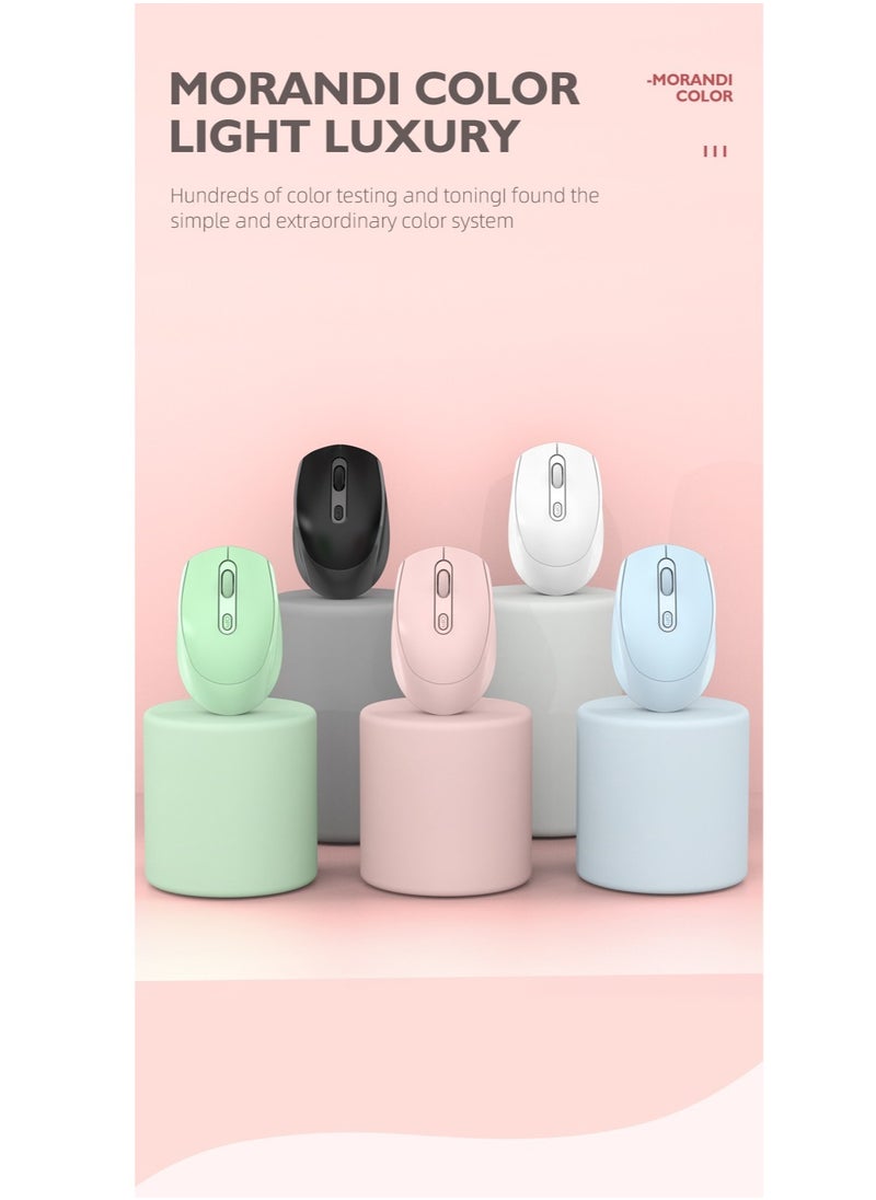 GULFLINK M107 2.4G Wireless Mouse Ergonomic Office Mouse with 3-gear Adjustable DPI Built-in 500mAh White  - Image 4