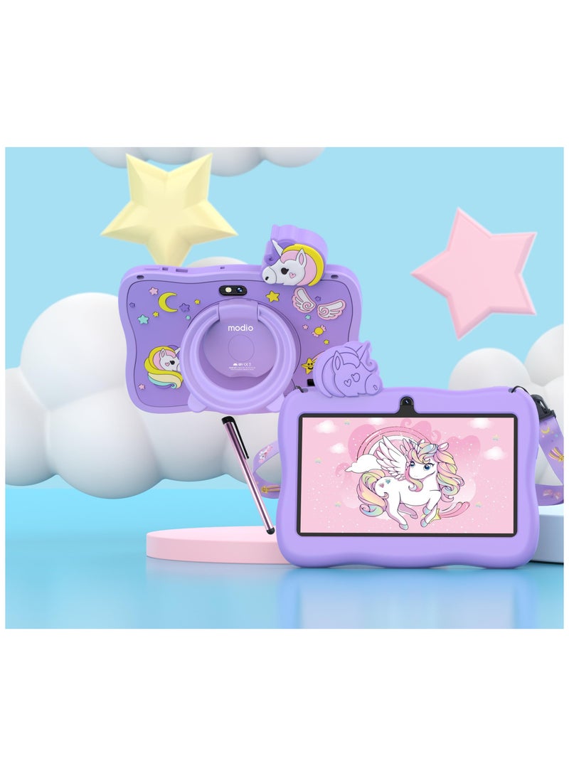 MODIO TAB MODIO M71 TABLET RAM: 6GB,Internal Storage: 128GB,Battery: 3000mAh,Main Camera: 5MP,Front Camera: 2MP,Display: 7.0 inches LCD,Processor: Quad-Core,OS: Android 11,Connectivity: 5G, Wi-Fi, Bluetooth, Dual SIM, USB-C, 3.5mm jack In (PURPLE) COLOUR - Image 1