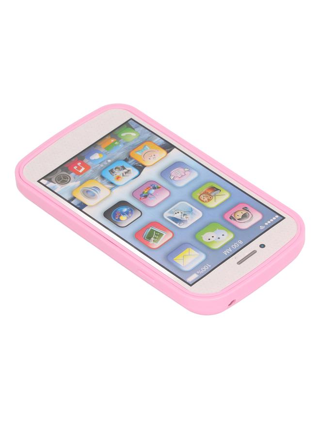 Kids English Learning Machine Touching Screen Phone Shaped Language Educational Pink - Image 3