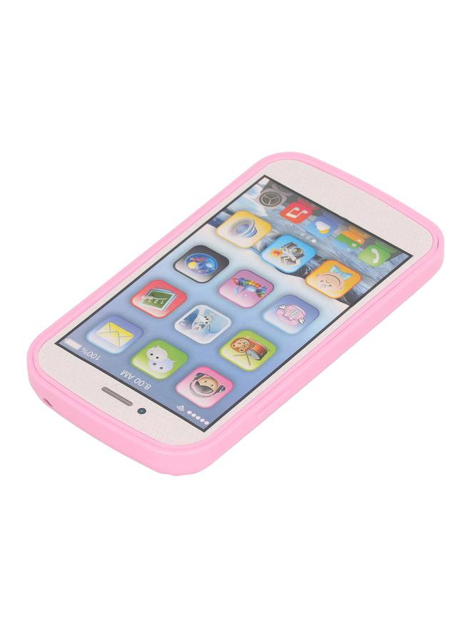 Kids English Learning Machine Touching Screen Phone Shaped Language Educational Pink - Image 2