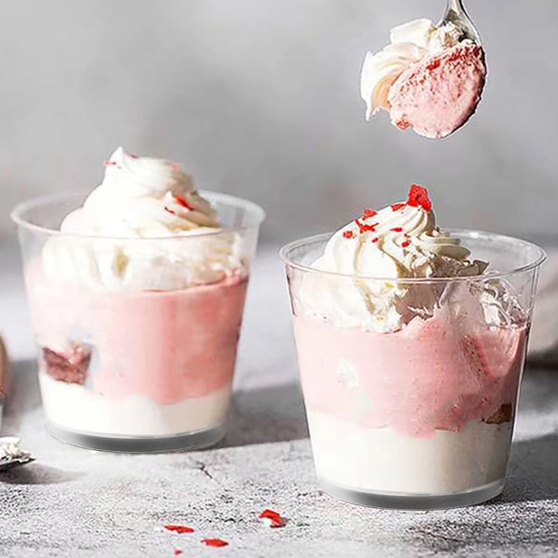 MR.FOAM Clear Plastic Cups with Lids 6oz-25 Sets Mini Parfait Cups with No Holes Dome Lids Parfait Cups with Lids  Disposable Party Cups for Fruit/Ice Cream/Cupcake/Iced Cold Drinks - Image 4