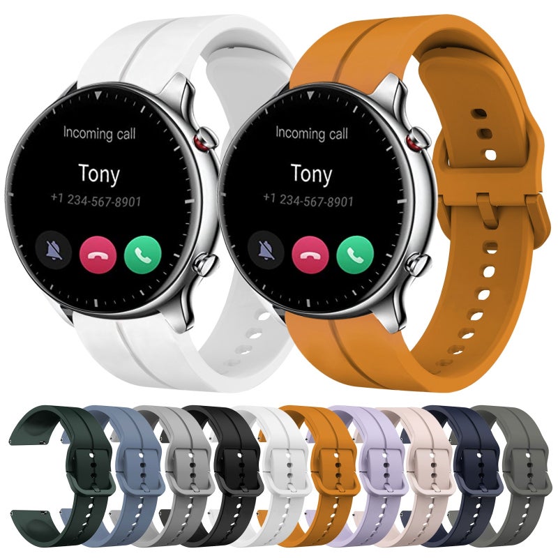 سوار ساعة Amazfit Gtr 2 من السيليكون مقاس 22 مم (رمادي) - Image 3