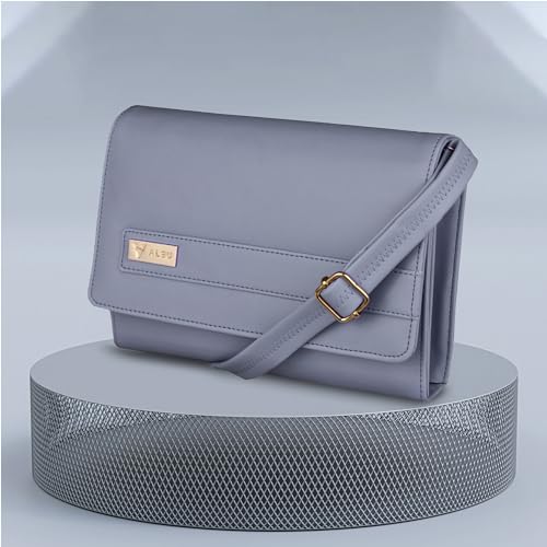 ALSU Women's trendy Sling Bag | handbag | purse | crossbody bag| deattachable straps | adjustable straps |card slots side bag| phone pocket (Light Blue) - Image 2