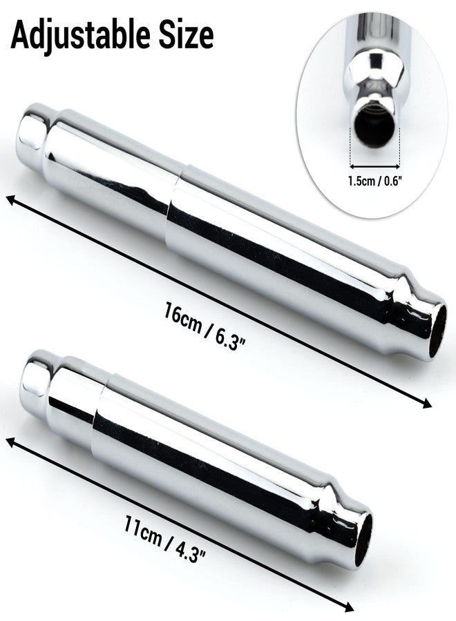 IFAMIO Toilet Paper Holder Replacement Rod Spring Loaded Toilet Paper Holder Roller Stainless Steel Replacement Toilet Paper Roller Chrome Plating - Image 2
