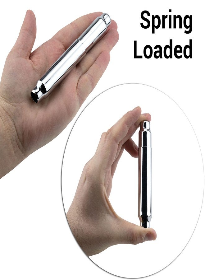 IFAMIO Toilet Paper Holder Replacement Rod Spring Loaded Toilet Paper Holder Roller Stainless Steel Replacement Toilet Paper Roller Chrome Plating - Image 3