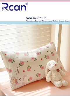 Rcan 3 Piece School Season Duvet Cover Set College Style Cartoon Print  High Cotton Kids Bedding Quilt Cover Sheet Pillow Covers Or Dormitory Single Bed Children's Bed For Boys Girls 150x200cm 59x78.7in  - Image 4