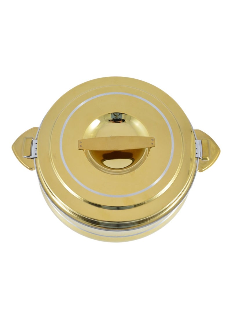 Homemaker Riyadh Hotpot 5000ml Capacity - Unique Locking Lid - High Quality Stainless Steel - Gold & Silver Line - Image 2