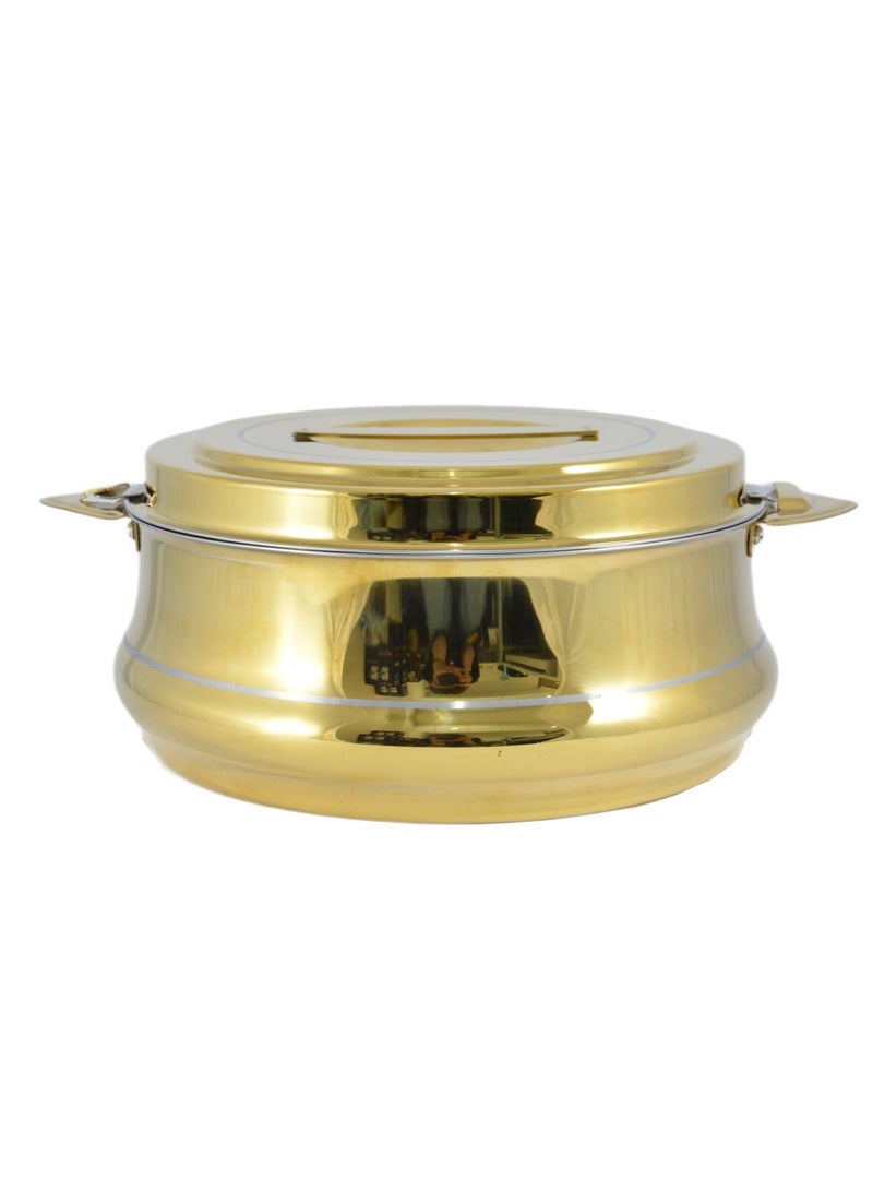 Homemaker Riyadh Hotpot 5000ml Capacity - Unique Locking Lid - High Quality Stainless Steel - Gold & Silver Line - Image 3