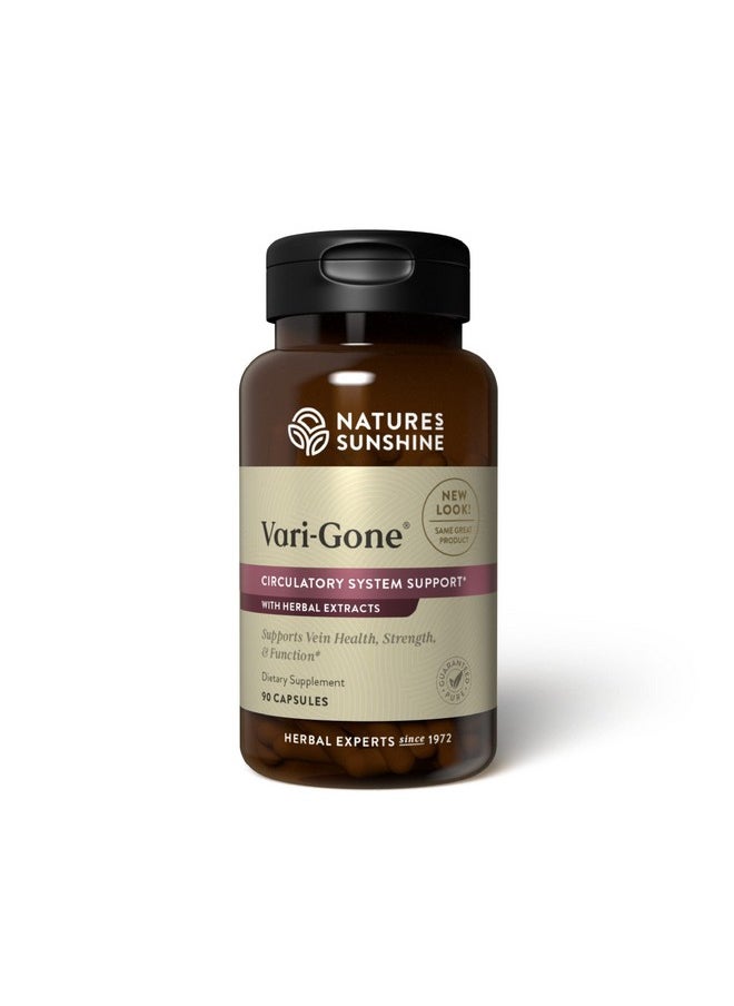 Nature's Sunshine - Varigone 90 Capsules Varicose Vein Supplements With 7 Powerful Herbs And Nutrients That Support Circulation For Vein Health Strength And Function - Image 1