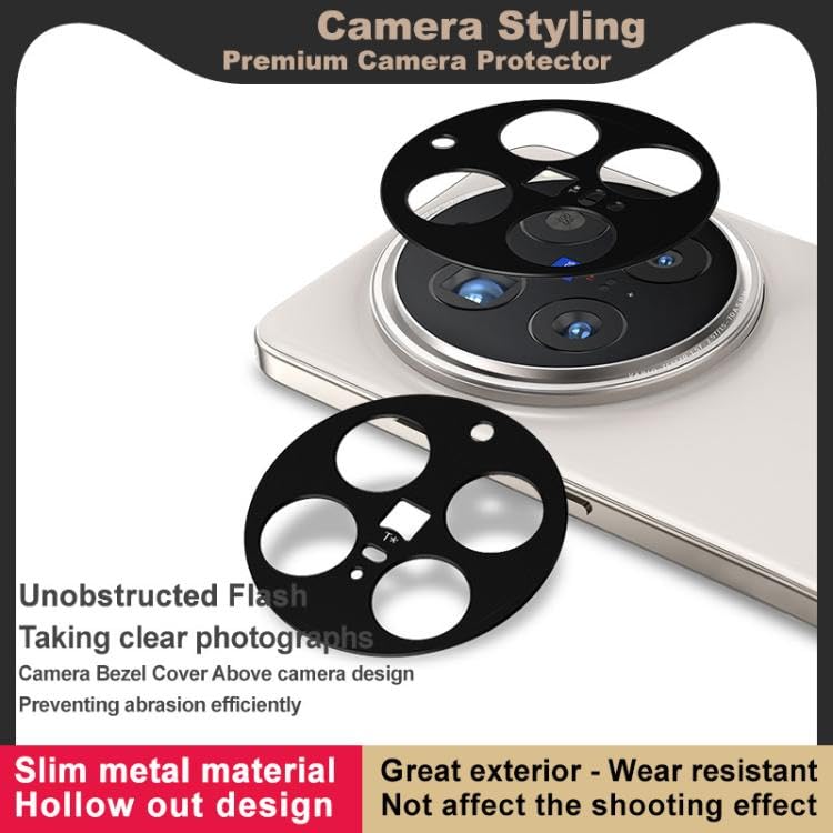 FabeKee Glass Camera Lens Protector For vivo X200 Pro [9H Hardness] [6D Lens Protector ] [Easy Installation] Black - Image 1
