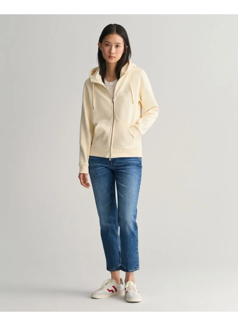 GANT Gant Regular Tonal Shield Zip Hoodie