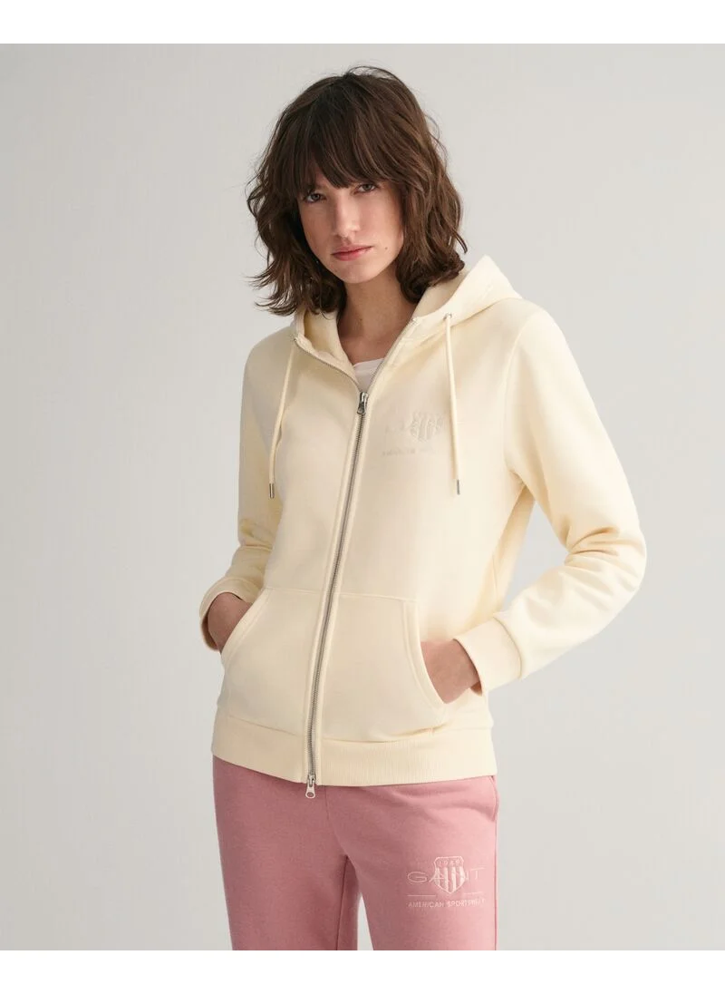GANT Gant Regular Tonal Shield Zip Hoodie