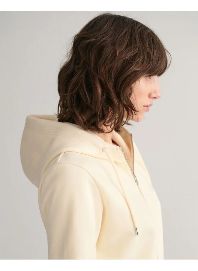 GANT  Gant Regular Tonal Shield Zip Hoodie for Women | Best Price UAE
