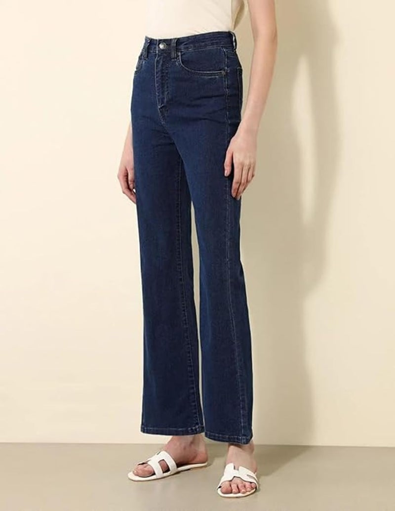 ADBUCKS Bootcut Jeans for Women Bell Bottom Jeans for Women II Wide Leg for Womens (in, Numeric, 38, Dark Blue) - Image 2
