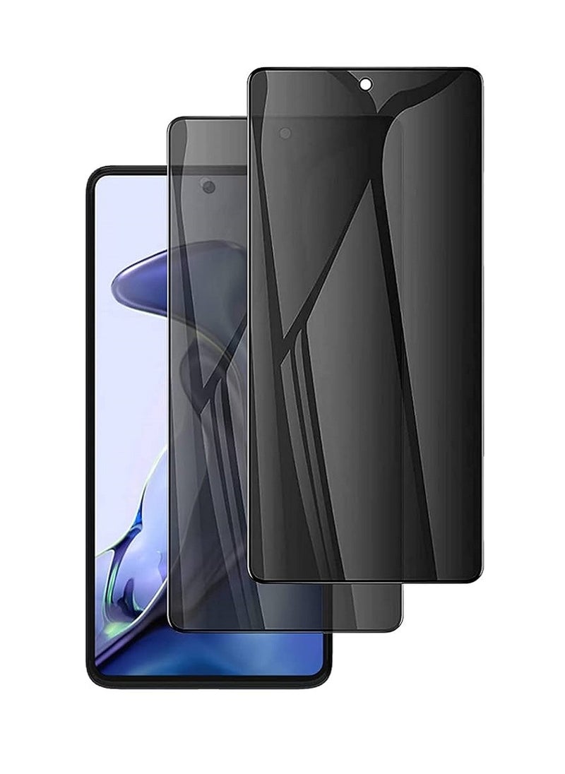 Super 2 Pieces Tempered Glass Screen Protector Anti-Spy Privacy Designed For Xiaomi 12T Pro Full Screen Coverage And Bubble Free - Image 1