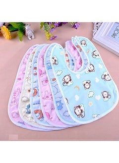 BabyGo Waterproof Spill Resistant Bibs, Baby Apron With Bib, Baby Bibs For 6 To 12 Months, Fastdry Bibs, Soft Cotton Bib (Set Of 6)  - Image 1