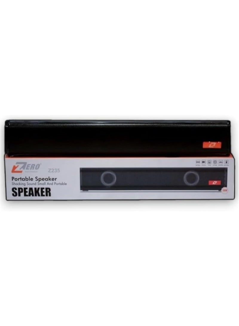 زيرو مكبر صوت بلوتوث زد ار لاسلكي محمول يدعم ستيريو USB وشريحة Micro SD وراديو اف ام مع صوت فائق الجودة، متعدد الألوان (Z235) - Image 3
