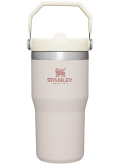 Stanley IceFlow Stainless Steel Tumbler with Straw - Vacuum Insulated Water Bottle for Home, Office or Car Reusable Cup Leak Resistant Flip Cold 12 Hours Iced 2 Days (Rose Quartz)