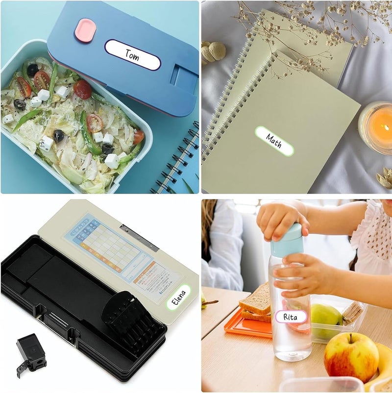 LINJIE 96Pcs Sticker Labels，Waterproof Name Labels, Suitable For Baby Bottle Labels, Water Bottles, Lunch Box, Pencil Case, Multicolour - Image 4