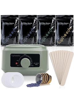 Tupheedu Waxing Warmer for Hair Removal  Painless Stripless with 4 Bags Coarse Hair Wax Beans for Women and Men Eyebrow Armpit Bikini Area 