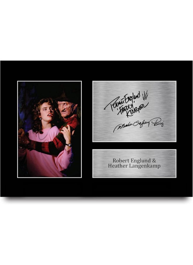 HWC Trading HWC Trading A4 Robert Englund & Heather Langenkamp Nightmare on Elm Street Gifts Printed Signed Autograph Picture for Movie Memorabilia Fans  - Image 1