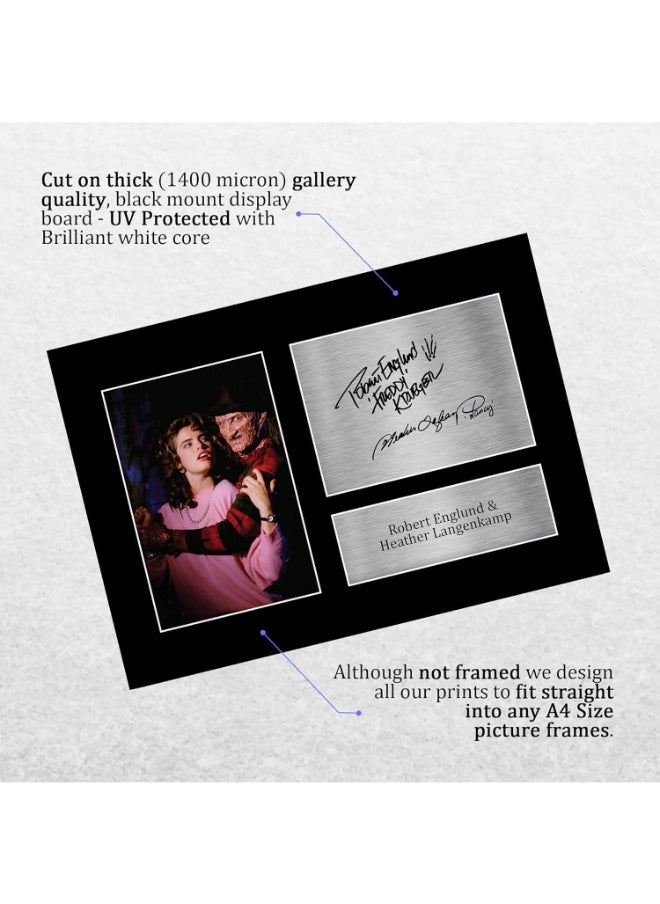HWC Trading HWC Trading A4 Robert Englund & Heather Langenkamp Nightmare on Elm Street Gifts Printed Signed Autograph Picture for Movie Memorabilia Fans  - Image 3