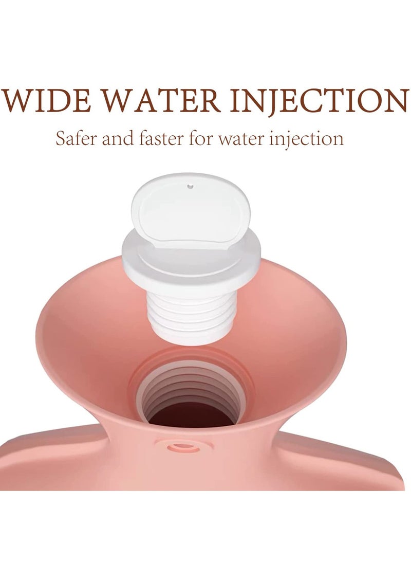 SYOSI كيس ماء ساخن للأطفال، قارورة ماء ساخن لطيفة برسوم كرتونية لتخفيف الألم وتدفئة اليدين والقدمين مع جيب يد (أرنب) - Image 5