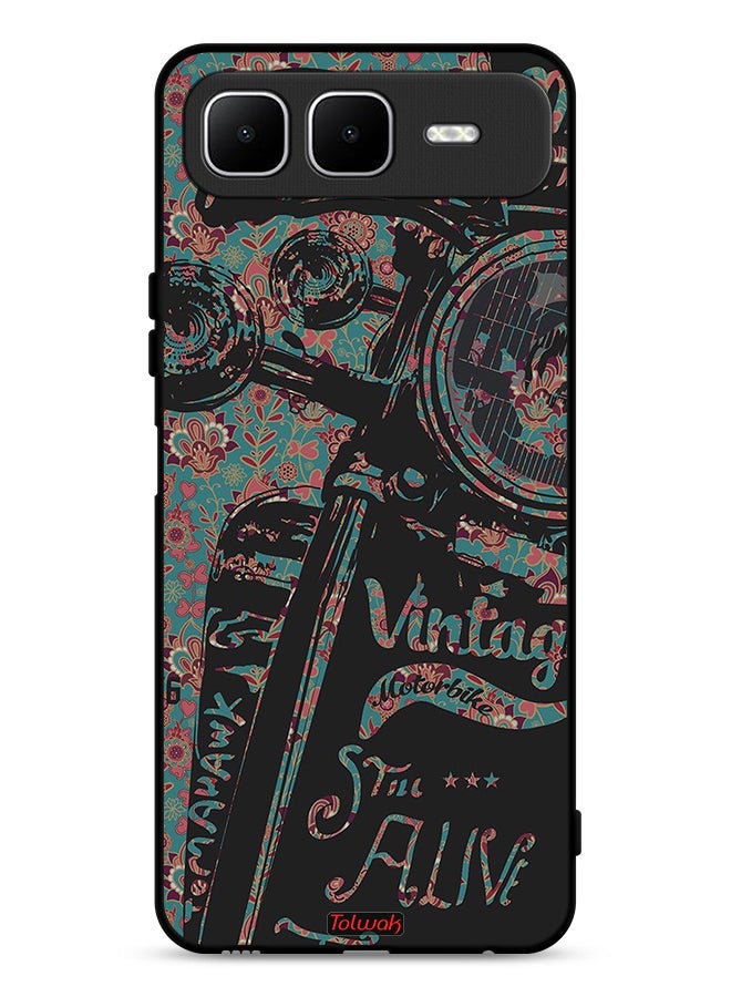 Tolwak Infinix Smart 10 Plus Protective Case Cover Vintage Motorbike