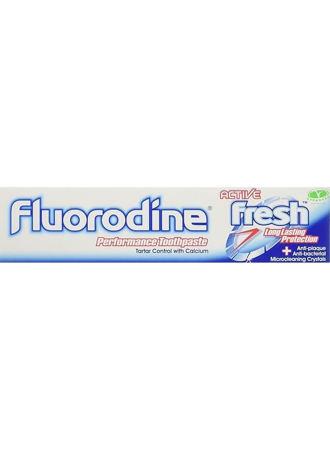 Fluorodine Active Fresh Toothpaste 100 ML - Single Unit ,Made in UK