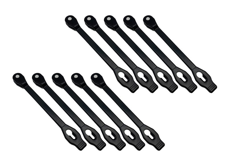 Poolzilla 10" Rubber Bungee Strap Tie 10 Pack for Anchor Hookless with Saw Bolt - Image 1