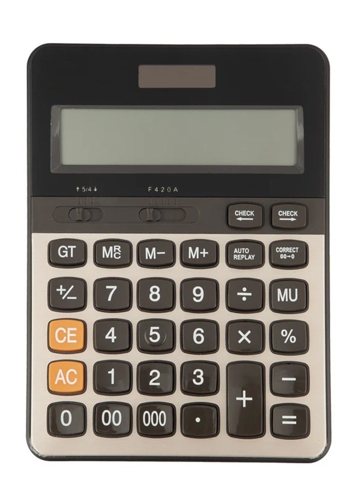 Generic - superior calculator, for solving easy and complex mathematical operations CT-2B, check and correct , dual power, equipped with a large LCD screen for offices, accountants, and personal use at home or school - Image 1