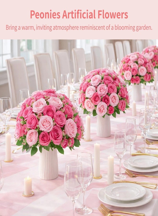 DORMIYA 12 Bundles Peonies Artificial Flowers, Fake Peony Bouquets, Faux Flower Arrangements for Table Centerpiece, Realistic Floral Bouquets for Weddings, Parties, Home - Image 4