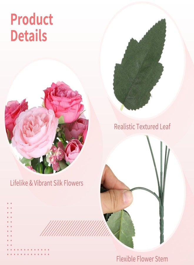 DORMIYA 12 Bundles Peonies Artificial Flowers, Fake Peony Bouquets, Faux Flower Arrangements for Table Centerpiece, Realistic Floral Bouquets for Weddings, Parties, Home - Image 3