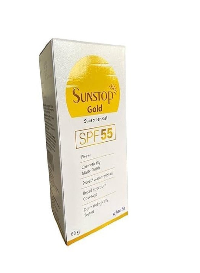 BREEMETIC Sunstop Gold Sunscreen Gel, SPF 55 PA+++ Sunscreen gel, Best Sun Protection, For all skin type (50g) - Image 4