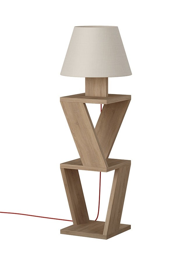 Mourah Home Kozena Side Floor Lamp - Oak/White  -2 Years Warranty  - Image 2