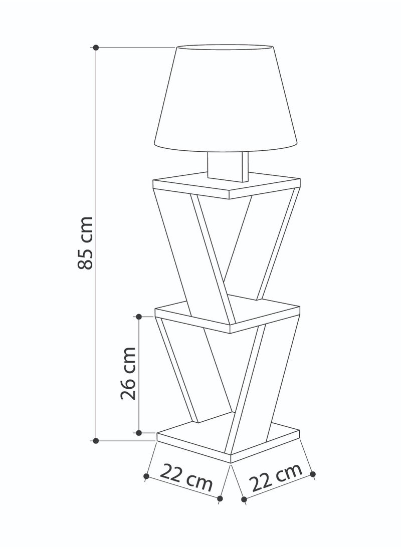 Mourah Home Kozena Side Floor Lamp - Oak/White  -2 Years Warranty  - Image 3