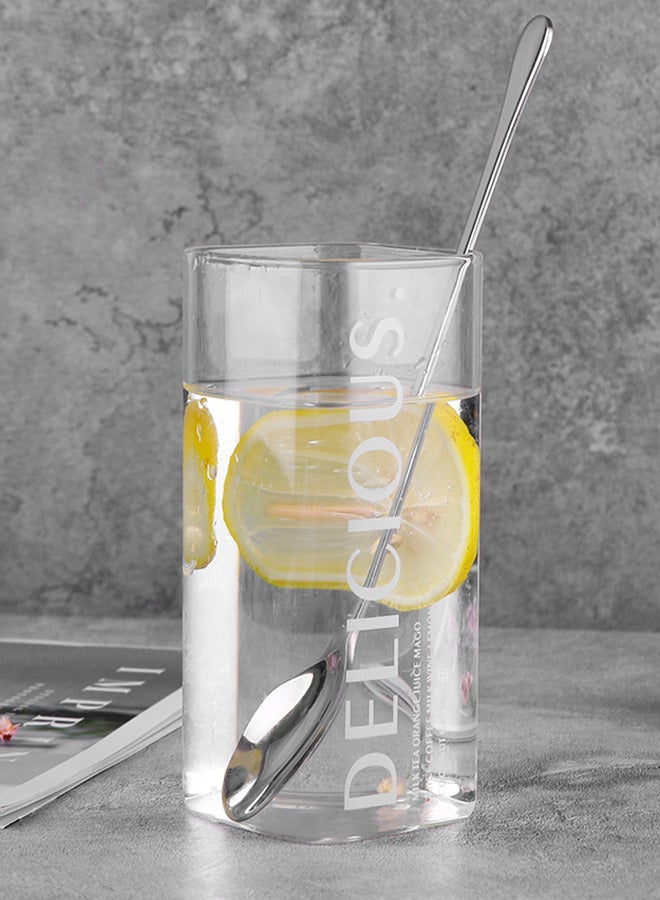 Long Handle Tea Spoon Stainless Steel Cocktail Stirring Spoons Silver,3 PCS - Image 5