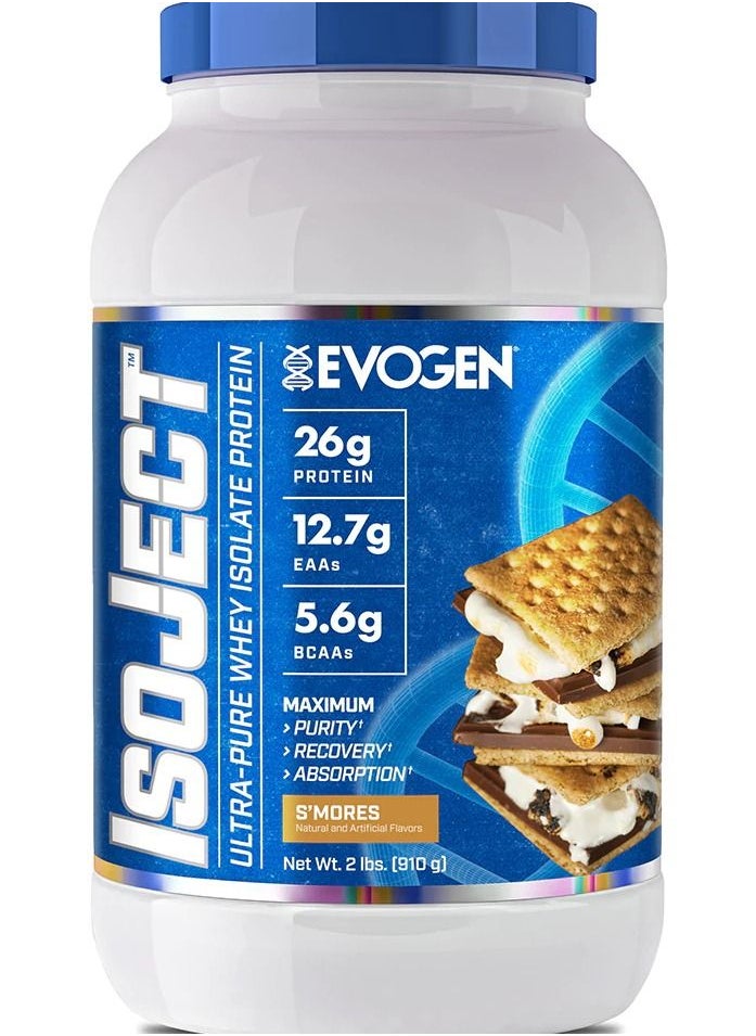 Evogen Nutrition - Isoject Ultra Pure Whey Isolate protein Smores 910g - Image 1