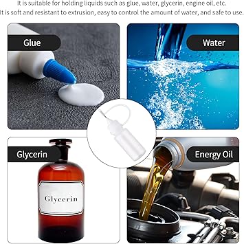 TYVOM Precision Tip Applicator Bottles 5Piece Set With Nozzles Ideal for Hair Oil Glue Shaker DIY Crafts - Image 5