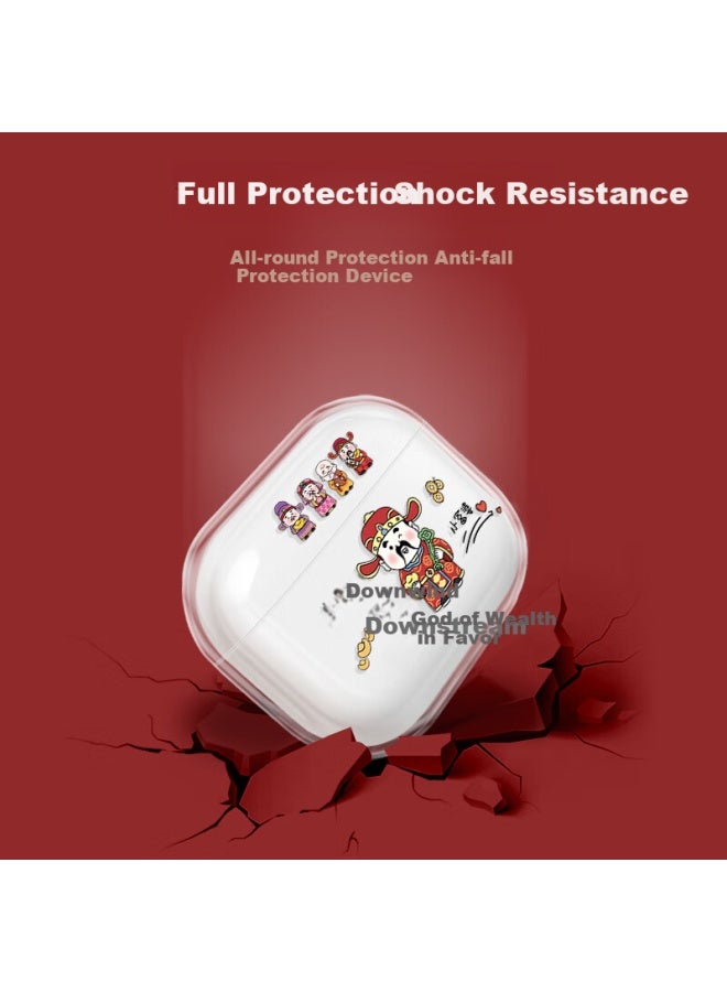 Inkaida Yingkaida Airpods 4 Protective Case Apple Earphone Protective Case Wireless Bluetooth Earphone Case Anti-drop Creative Anti-slip Shell Storage Box Smooth Sailing - Image 2