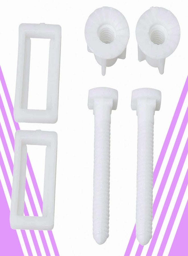MLD Soft Closing Toilet Seat Cover With Hinges and Screws | Clamp Bottom Installation Tool Kit Set BOL4055 (1 Pair, White, Plastic) - Image 1