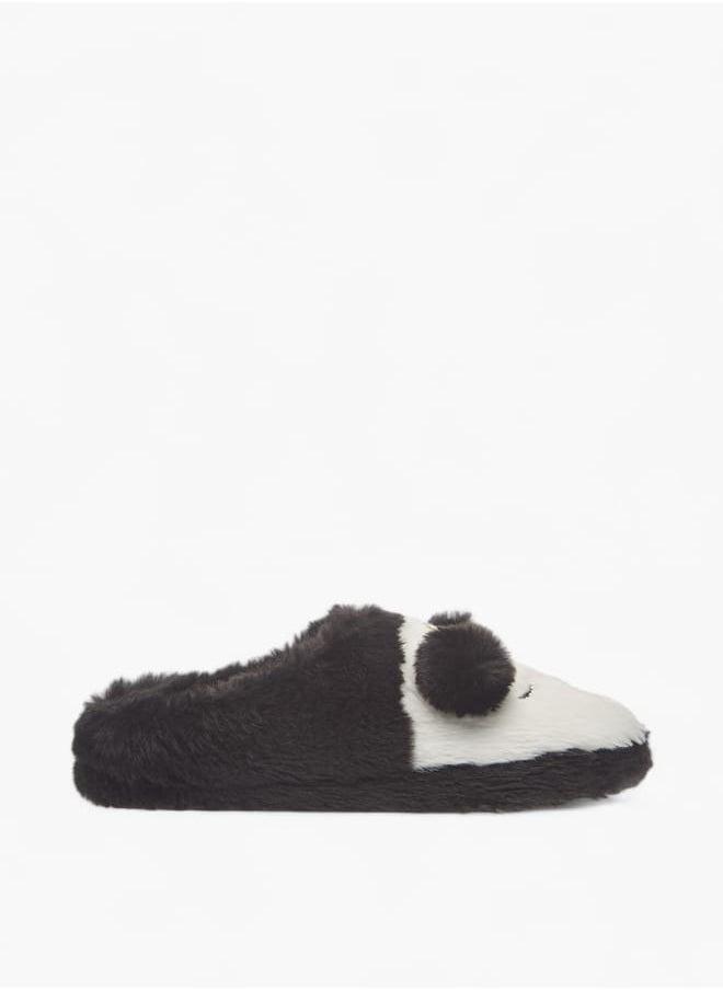 Le Confort Womens Bear Applique Slip-On Bedroom Mules  - Image 2